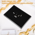 thumbnail image 2 of Terciopelo Anillo Joyas Bandeja, para Anillos Pendientes, Negro, 2 of 8