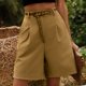 thumbnail image 3 of Pantalones Anchos Pantalones holgados para mujer Cintura elástica informal Forma de H Vacaciones Vacaciones (Beige XXL) Ygjytge para Mujer Beige T XL, 3 of 7