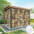thumbnail image 4 of 2 Panels Outdoor Curtains for Patio Waterproof 54"x95" Sunflowers Weatherproof Privacy Outsides Curtains, Farmhouse Vintage Western Texas Star Plaid Grommet Thermal Drapes for Cabana Porch Pergola, 4 of 8