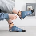 thumbnail image 2 of Pofeuu Gold And Blue Fireworks Print 30cm Socks, Adult Running Hiking Socks for Youth and Adult, 2 of 7