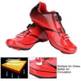 thumbnail image 6 of 1 Pair Breathable Road Bike Anti-Skid Lock System Cycling Shoes Men Adult (Red-41), 6 of 8