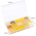 thumbnail image 4 of 15 Grid Solid Color Rice Beads & Tube Beads Handmade Bracelet Set With Same Color Transparent Glass Rice Beads Set, 4 of 7