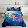 thumbnail image 3 of Feelyou Mermaid Princess Teens Bedding Comforter Set, Kawaii Ocean Dolphin Twin Comforter Sets, Dreamy Marine Fairy Tale Reversible Bedding Set, Super Cozy Room Decor, 2 Pieces, 3 of 9