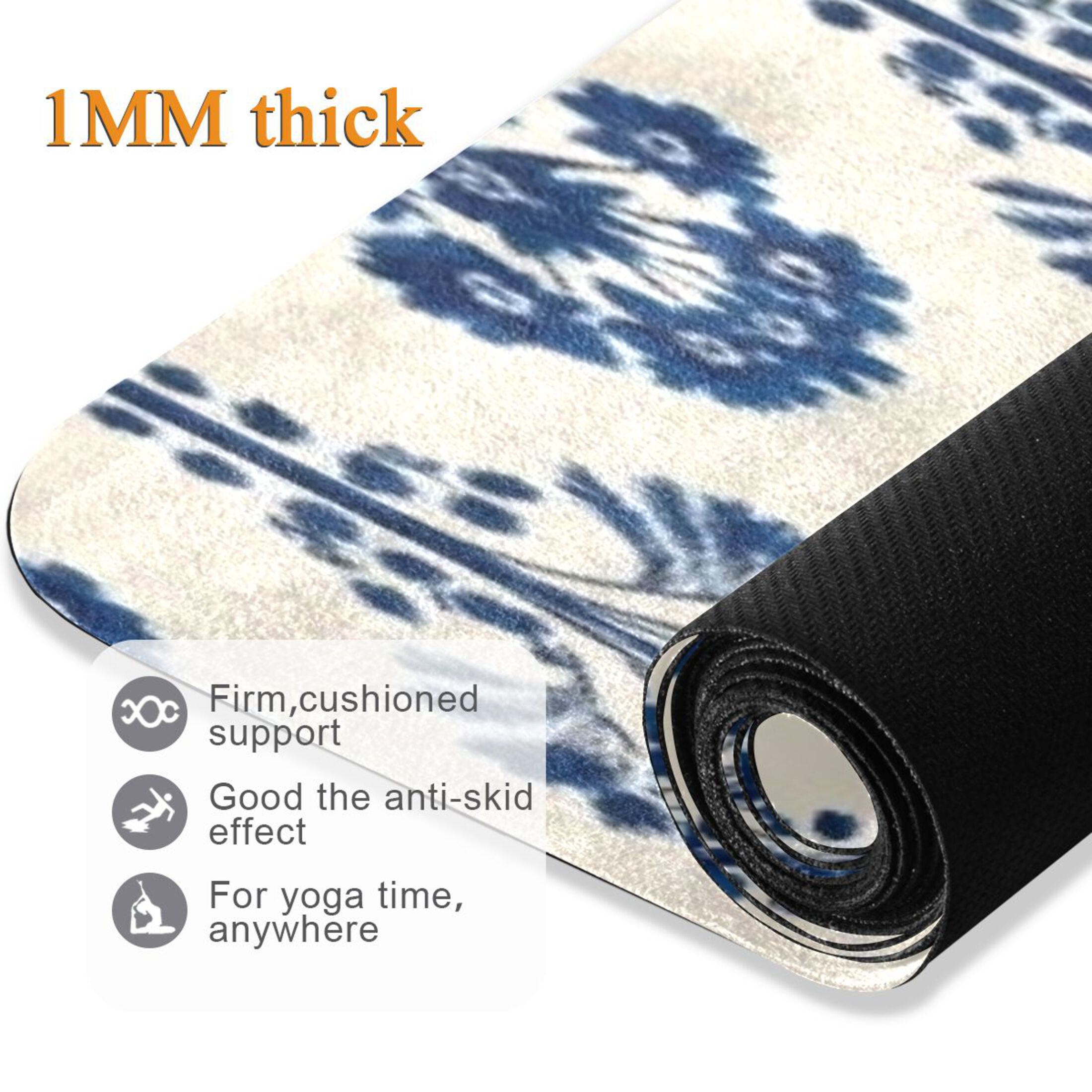 BZSMCE Yoga Mat Women Fitness Mat White Tree Pattern