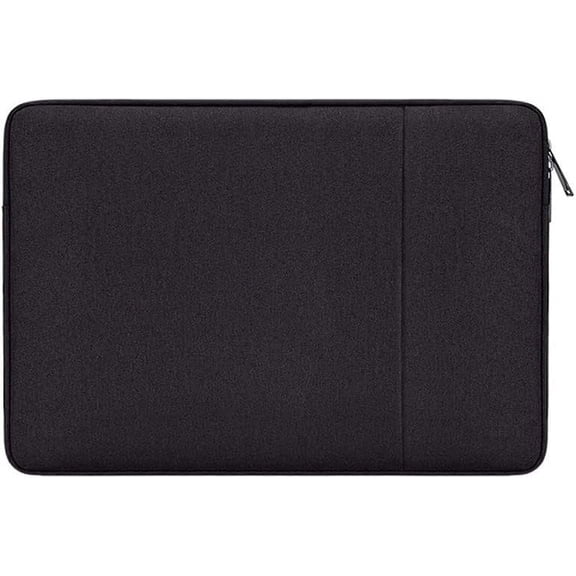 KOMI 15.6 Inch Laptop Sleeve Bag Compatible with MacBook Pro Touch Bar/Surface Computer Notebook Bag, Polyester Vertical Case with Pocket, Black