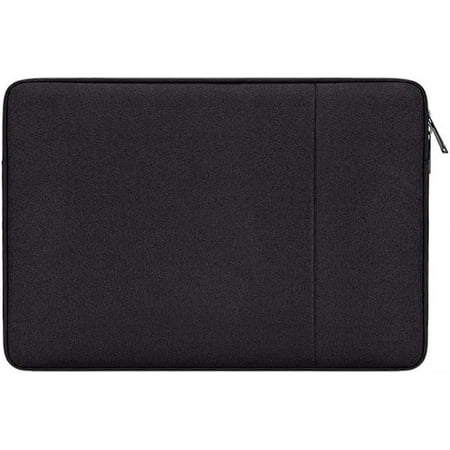 KOMI 15.6 Inch Laptop Sleeve Bag Compatible with MacBook Pro Touch Bar/Surface Computer Notebook Bag, Polyester Vertical Case with Pocket, Black