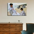 thumbnail image 2 of wall26 Paris Marmottan Strand Trouville by Claude Monet - Impressionist Modern Art - Canvas Art Home Art - 12x18 inches, 2 of 4
