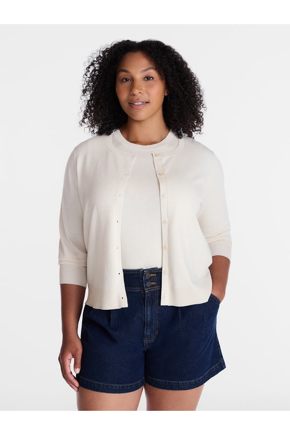 Womens Fine Gauge Cardigan Sweater, Lightweight, Size XS-XXXL