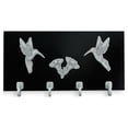 thumbnail image 1 of Porta Llaves Colsa Negro Colibríes y flores Pewter Elegante, 1 of 3