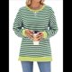 thumbnail image 3 of Sudadera Oversize para Mujer, Verano 2025, Cuello Redondo, Rayas, Larga, Aberturas Laterales, Sudaderas con Capucha Y2K Verde y XXL, 3 of 10