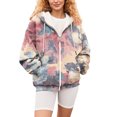 thumbnail image 6 of Bovemsi Sweatshirt for Women Fashion Spring Autumn Casual Long Sleeve Hoodies Sweatshirts Top Zip Up Hoodie, 6 of 7