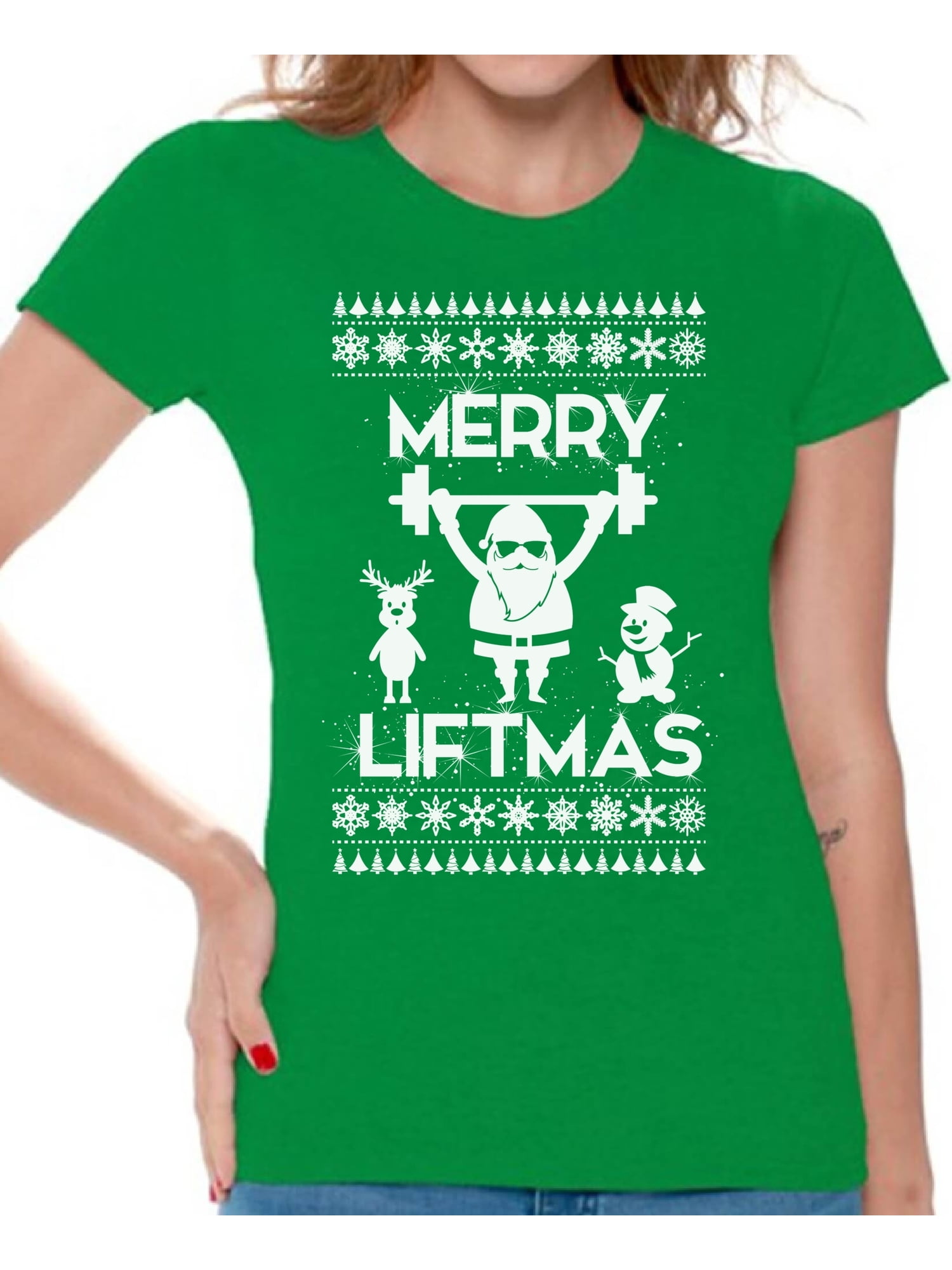 funny christmas workout shirts