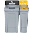 thumbnail image 2 of 23 Gallon Recycling Station Bin, Modular Waste Container with Lid Insert, Billboard Sign & Label Kit, Commercial Recycling System, Cans, 2 of 5