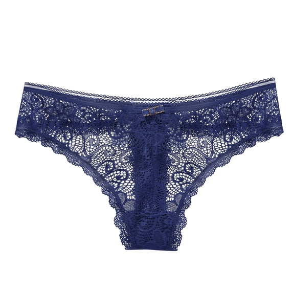 zuwimk Panties For Women,Women Breathable Underwear Soft Stretchy Nylon Spandex No Side Seam Panties Dark Blue,L