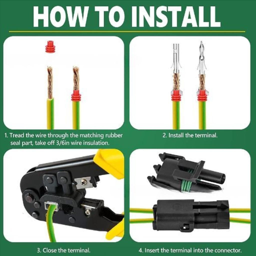 376Pcs Car Electrical Wire Connector Terminals Plug Car Seal Socket Male Female Wiring Cable Socket