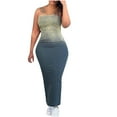thumbnail image 2 of SBYOJLPB Women's Fashion Spicy Girl Gradual Bra Cut Wrap Hip Elastic Denim Dress Multicolor 6(M), 2 of 7