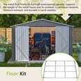 thumbnail image 3 of LZBEITEM 10 x 12 ft. Outdoor Storage Shed with Floor Frame Kit, Galvanized Steel Garden Shed, Metal Tool Sheds with Double Lockable Doors for Backyard Patio Lawn, Gray, 3 of 12