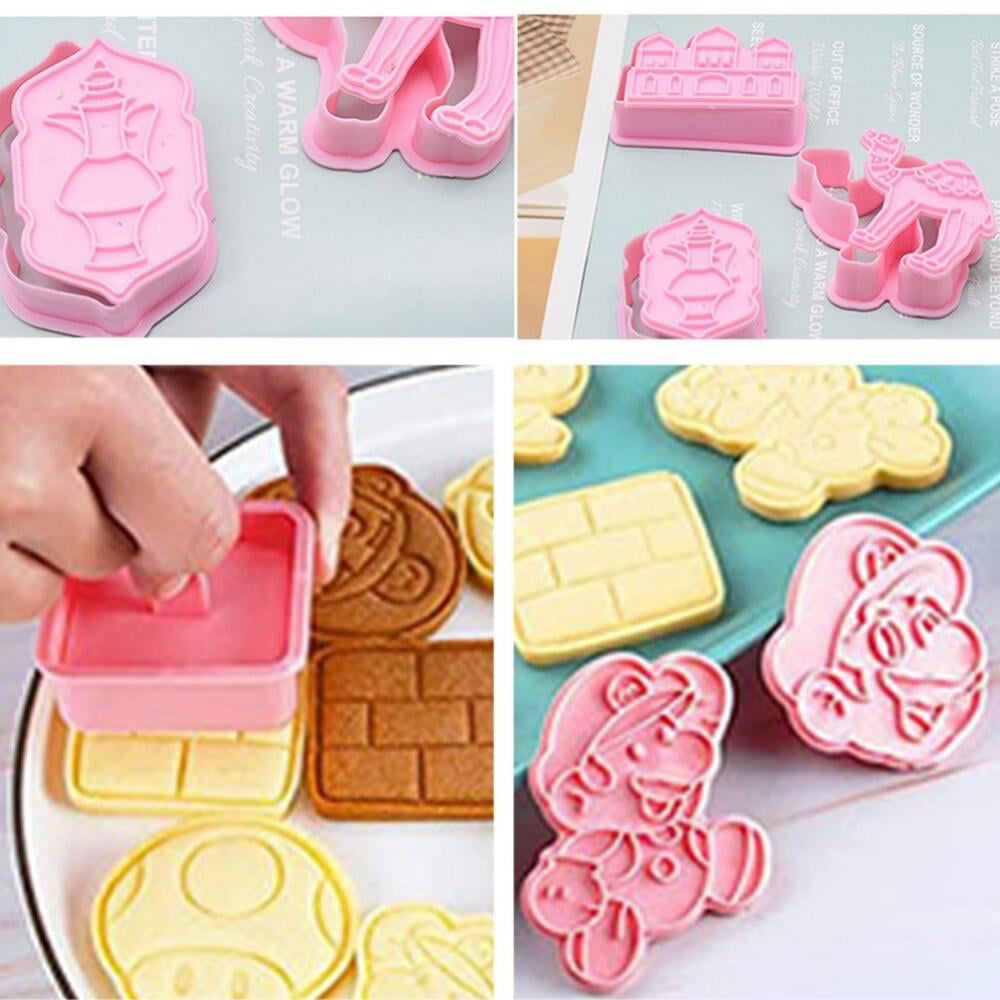 4PCS 3D Baby Clothes Shower Biscuit Cookie Cutter Mold Decorating Baking Tools 