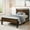 Walnut, variant on Amolife Twin Size Bed Frame, Heavy Duty Metal Platform Bed with Wooden Headboard & Footboard, No Box Spring Needed, Black Oak
