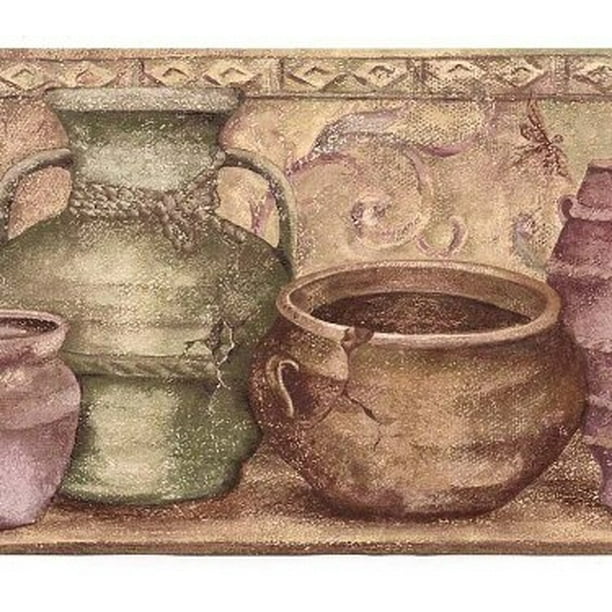 878940 Southwest Ethnic Pottery Wallpaper Border - Walmart.com
