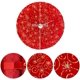 thumbnail image 4 of WeiHuan Toys Falda para árbol de Navidad de color rojo, 78 cm, dorada, con copos de nieve y piel sintética para fiestas navideñas en casa, 4 of 5