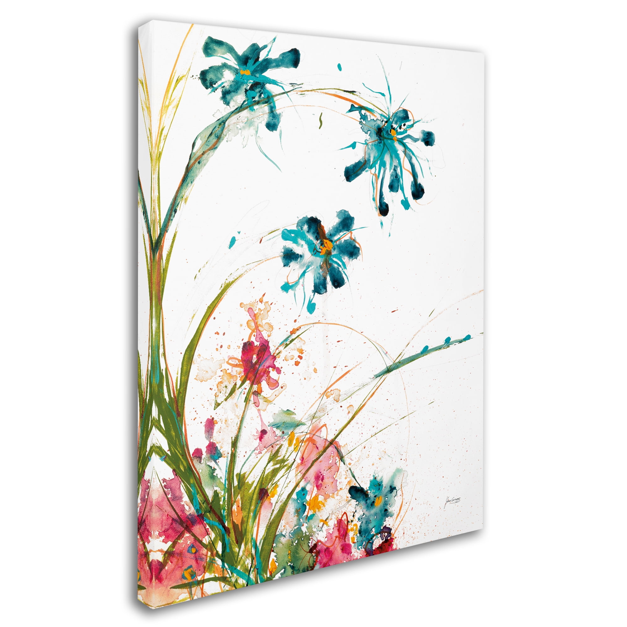 Trademark Fine Art 'Blooming Blue Crop on White' Canvas Art by Jan Griggs