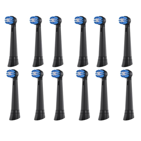 12PC Electric Toothbrush Heads Replacement for Oral-B iO Series , for Oral B iO 10 9 8 7 6 5 4 3 Series, Soft Bristles, Black
