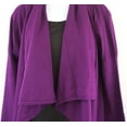 thumbnail image 4 of K. Jordan Purple Open Front Asymmetric Knit Cardigan Jacket, Women's Medium, 4 of 4