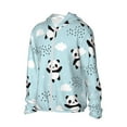 thumbnail image 2 of Rocae Cute Panda Bear Print Breathable Sun Protection Hoodie Quick-Dry Lightweight Long Sleeve Hoodie Unisex Running Sports Shirt 3X-Large, 2 of 9