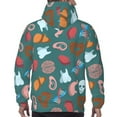 thumbnail image 7 of Cauagu cute Skull organ for Men's Pullover Hooded Sweatshirt Athletic Casual Hoodie Aautumn Hoodie Sweatshirt for Men Pullover Casual Hooded Sweatshirt-XX-Large, 7 of 7