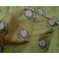 thumbnail image 4 of oneOone Silk Tabby Fabric Leaves & Floral Block Printed Craft Fabric BTY 42 Inch Wide, 4 of 4