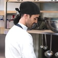 thumbnail image 4 of Chef Hat Breathable Chef Hat Decorative Chef Hat Restaurant Cook Hat Unisex Chef Hat with Ties, 4 of 8