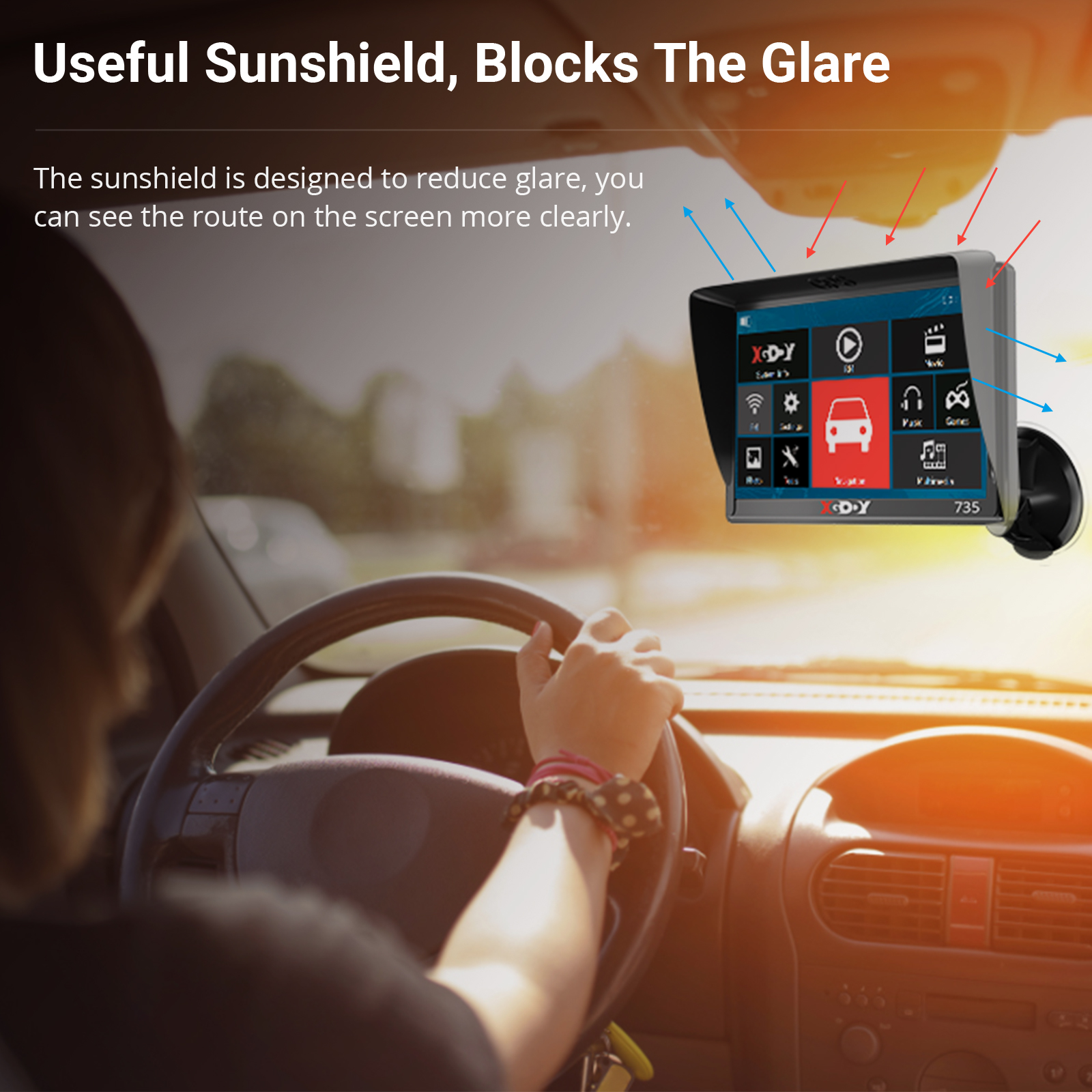 Buy XGODY Car GPS Navigation for Trucks GPS Navigator System Free Map