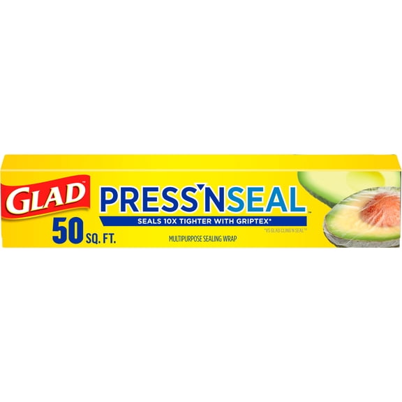 Glad Press'n Seal Food Plastic Wrap, 50 sq ft Roll