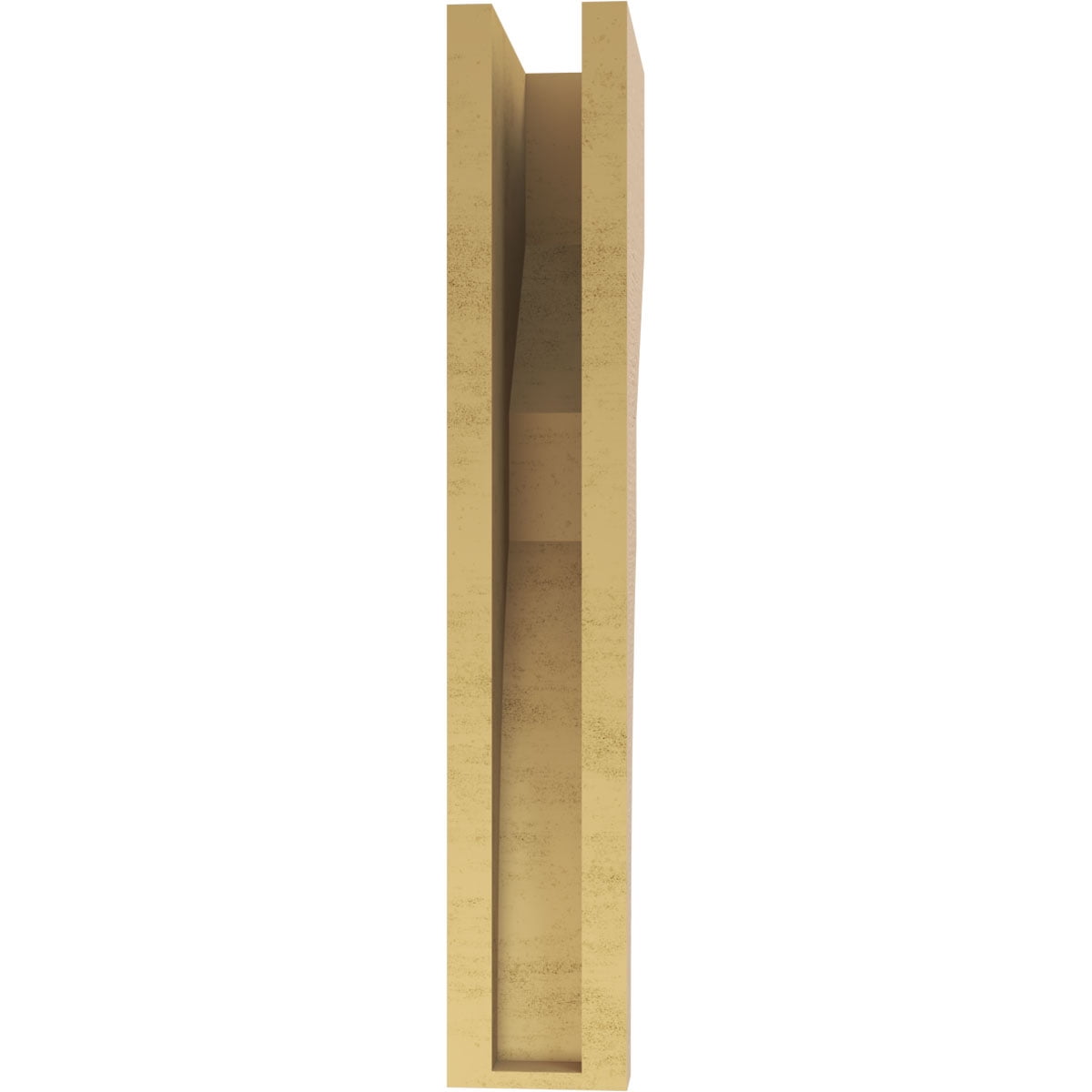 4"W x 8"D x 24"H Thin Monterey Rough Cedar Woodgrain TimberThane Corbel, Primed Tan