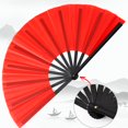 thumbnail image 4 of Dianhelloya Vibrant Lightweight Folding Fan for Dance Performances, Stage Props, Parties - Portable Handheld Cooling Accessory with Ergonomic Handle (33cm, Multi-Color), 4 of 8