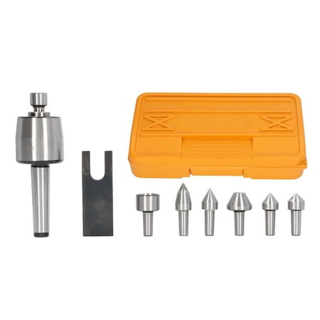 

High Carbon Steel Live Center with 7Pcs Interchangeable Tips Morse Taper Revolving Live Center for Efficient Machining and Turning Universal Fit for DIY and Professional Use