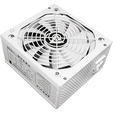 Apevia ATX-PR600W-WH Prestige 600W 80  Gold Certified, RoHS Compliance, Active PFC ATX Gaming Power Supply White