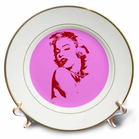 3dRose Sexy image of Marilyn Monroe. Hot pink. Popular print. Best seller. - Porcelain Plate, (Best Hot Plate For Distilling)