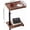 Walnut, variant on Acekid C Table End Table Adjustable Height, 360°Swivel TV Tray Table Slides Under Sofa with Wheels, Walnut