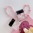 thumbnail image 5 of Cute Case for Galaxy Z Flip 4 with Love Heart Beads Strap, Women Case for Z Flip 4 Kawaii Lanyard Case, Pretty Girly Lovely Case for Samsung Z Flip 4, 5 of 7