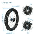 thumbnail image 2 of Front & Rear Dirt Bike Tire 70/100-19 90/100-16 Tire Rim 19" 16" Wheels with 428 43T Sprocket Disc Rotors for Upgrade Dirt Pit Bike Apollo Taotao 125cc 150cc 200cc 250cc, 2 of 9