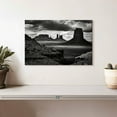 thumbnail image 2 of Elephant Stock Bw Monument Valley National Park Wall Art - Horizontal Canvas Wall Art - Living Room Wall Decor - Nature Canvas - Black And Gray Decor - 12" x 8", 2 of 4