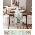 thumbnail image 2 of Easter Table Runner 13.8x71 Inches Long Floral Bunny Runner for Table Rabbit Green Buffalo Plaid Table Runners Washable Dresser Scarf for Kitchen Coffee Dining Seasonal Spring Holiday Party Decor, 2 of 6