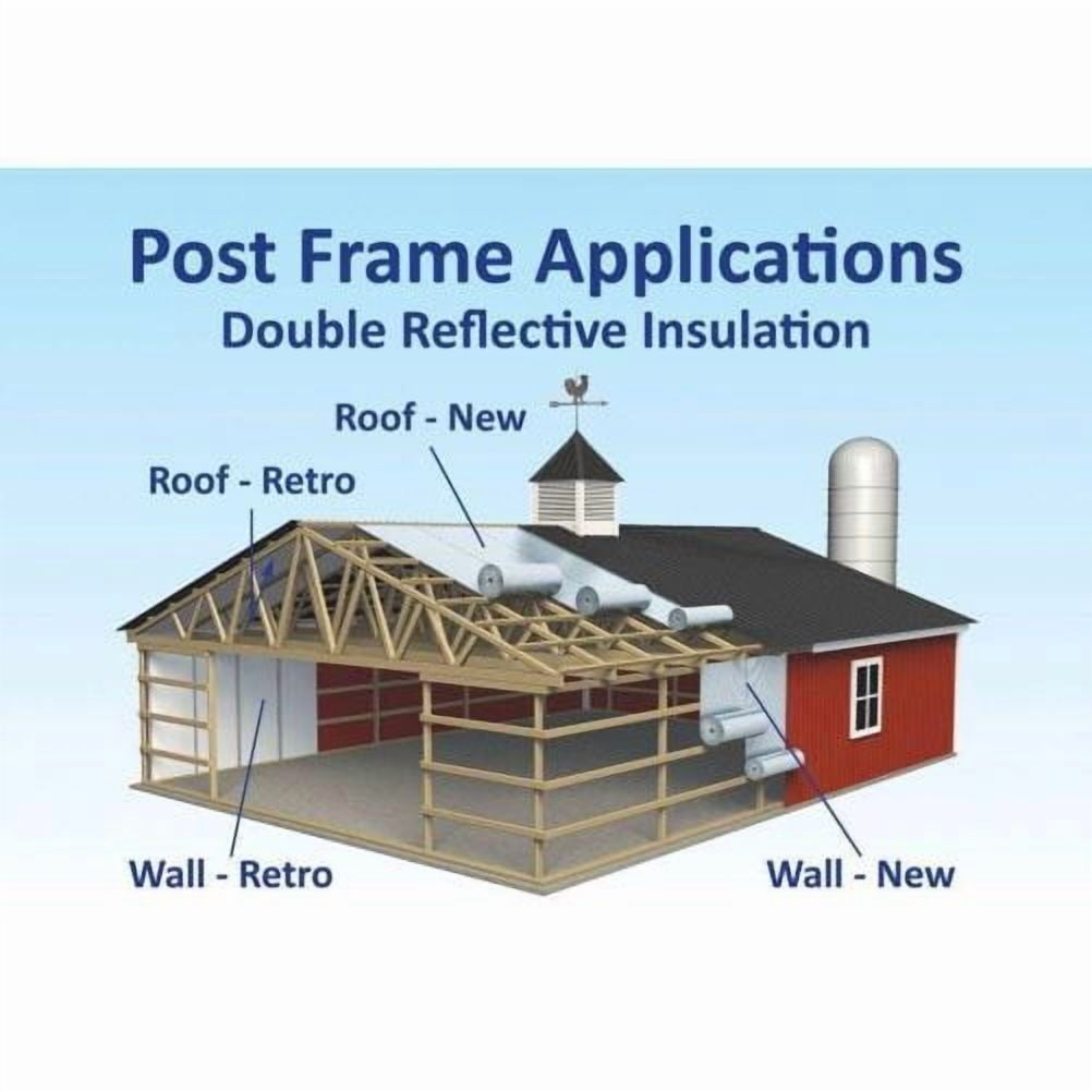 USEP 12 in. x 100 ft. Double Reflective Insulation Rafters Duct Pipe Wrap