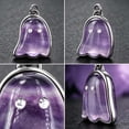 thumbnail image 5 of WeDecorBay Halloween Natural Amethyst Ghost Pendant Quartz Necklace Charm Quirky Jewelry Accessory for Halloween Party Gift Men Hip Hop Style, 5 of 6