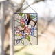thumbnail image 4 of Colgante cardinal de la ventana de cristal del panel del vitral para la decoración de la pared, 4 of 10