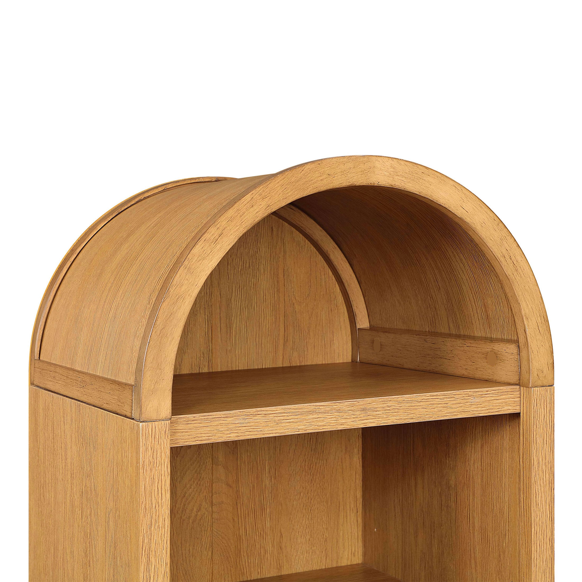 Better Homes & Gardens Juliet Narrow Arch Bookcase, Light Honey Finish