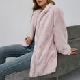 thumbnail image 2 of Winter Warm Coats for Women, Ladies Coats Faux Coat Furry Faux Jacket Long Sleeve Outerwear Pink S, 2 of 8