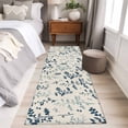 thumbnail image 4 of Runner Rug 2'x6', Blue Teal Botanical Washable Non-Slip Hallway Runner Rugs, Rustic Country Spring Floral Summer Leaf Bedside Rugs Floor Mats Carpet Runners for Kitchen Bathroom Laundry Room, 4 of 8